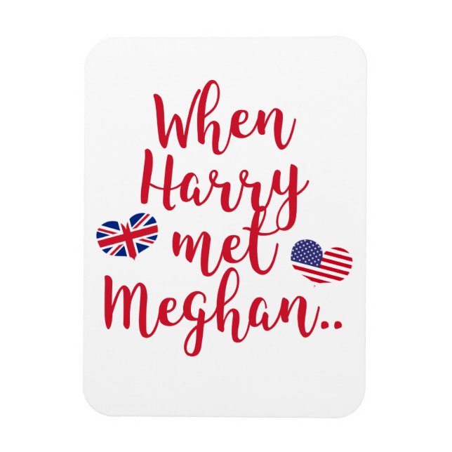 Imán Cuando Harry conoció a Meghan | Boda Real Divertid (Vertical)