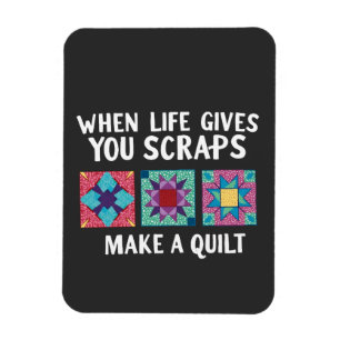 Imán Cuando la vida le da sobras hacer un tejido Knitte