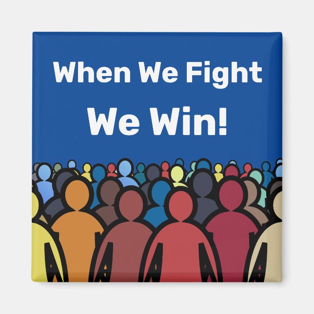 Imán Cuando Peleamos Ganamos Harris Walz (Frente)