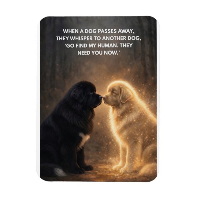 Imán Cuando un perro muere (Vertical)