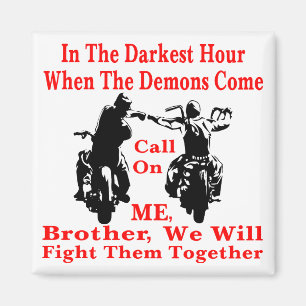 Imán Cuando vienen los demonios me llaman Brother y lo