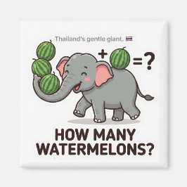Imán ¿Cuántas Sandías? Juego de Matemáticas del Elefant