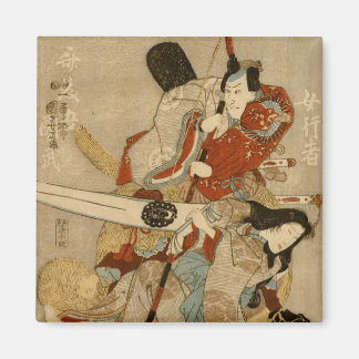 Imán Cuatro actores, Bella Artes japonés Kuniyoshi