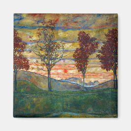 Imán Cuatro árboles (arte paisajístico) (por Egon Schie