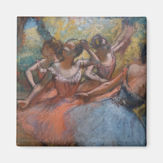 Imán Cuatro bailarinas de ballet en escena de Degas (Frente)