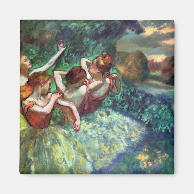 Imán Cuatro bailarinas de Degas (Frente)