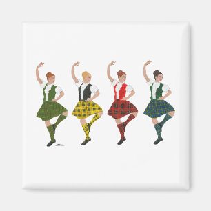 Imán Cuatro bailarinas de las Highlands escocesas