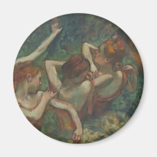 Imán Cuatro bailarinas, pintura impresionista, Edgar De