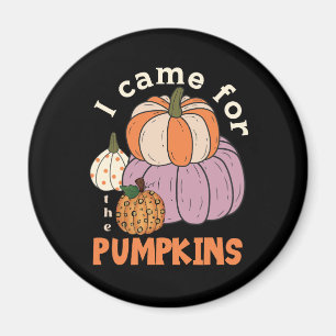 Imán Cuatro Calabazas Divertidas de Otoño