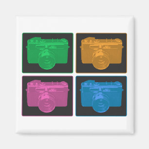 Imán Cuatro cámaras Pop Art