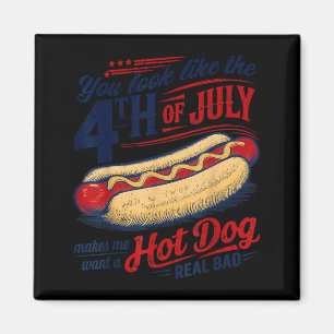 Imán Cuatro De Julio Me Hace Querer Un Hot Dog Muy Mal 