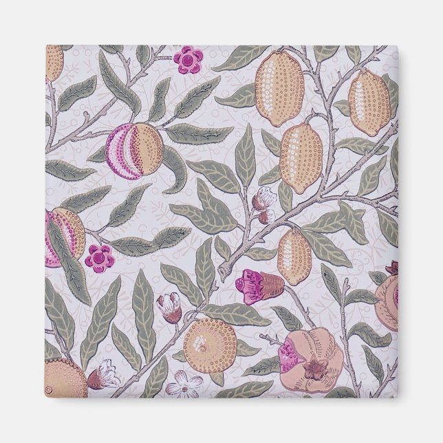 Imán Cuatro frutas, William Morris (Frente)