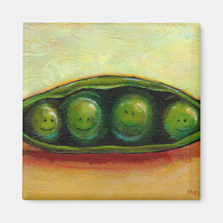 Imán Cuatro guisantes en un pod divertido arte original