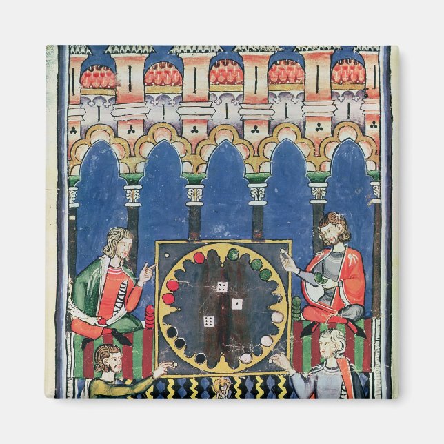 Imán Cuatro jugadores árabes de Backgammon (Frente)