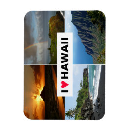 Imán Cuatro recuerdos de collage de fotos de Hawái