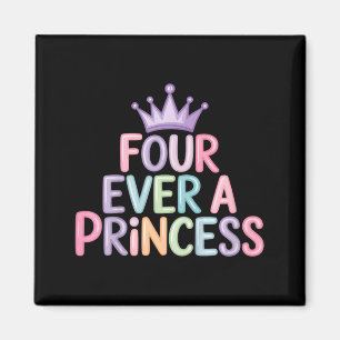 Imán Cuatro una princesa cumpleaños 4º niñas niña de 4