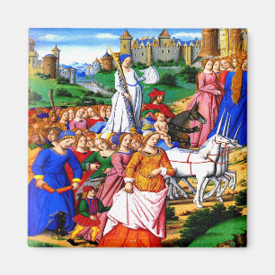 Imán "Cuatro unicornios llevan a la procesión "