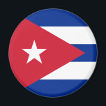 Imán cuba<br><div class="desc">Bandera de Cuba. La bandera de Cuba fue adoptada el 20 de mayo de 1902, con un campo con tres rayas azules y dos rayas blancas, y un triángulo equilátero rojo en el pabellón con una estrella blanca de 5 puntas. La bandera fue diseñada en 1848 para el movimiento de...</div>
