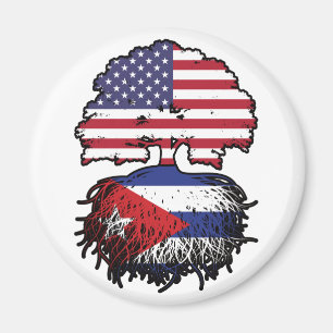 Imán Cuba Bandera de raíces cubanoamericanas de los Est