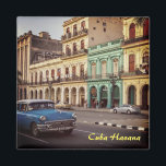Imán Cuba La Habana Vintage Classic Car Cityscape<br><div class="desc">Cuba La Habana Vintage Classic Car Cityscape</div>