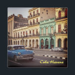 Imán Cuba La Habana Vintage Classic Car Cityscape<br><div class="desc">Cuba La Habana Vintage Classic Car Cityscape</div>