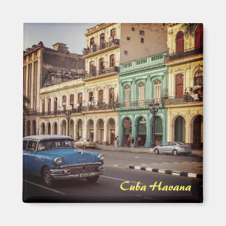 Imán Cuba La Habana Vintage Classic Car Cityscape