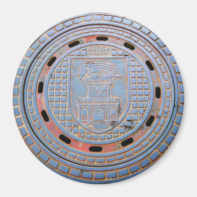 Imán Cubierta de alcantarilla de Ljubljana (Frente)