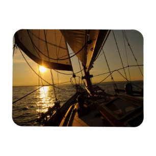 Imán Cubierta de barco de vela, rumbo al sol poniente