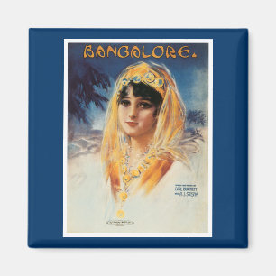 Imán Cubierta de la hoja de la canción del vintage de