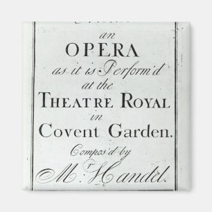 Imán Cubierta de la partitura para Alcina
