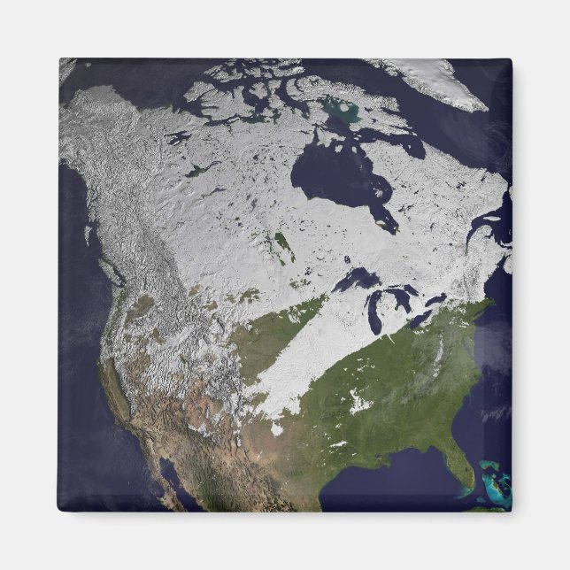 Imán Cubierta de nieve en el hemisferio norte (Frente)