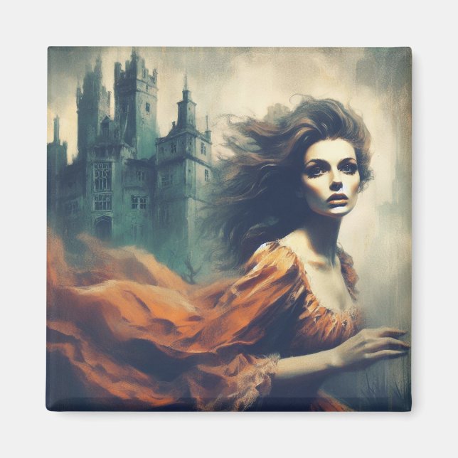 Imán Cubierta del libro gótico de romance Spooky Castle (Frente)