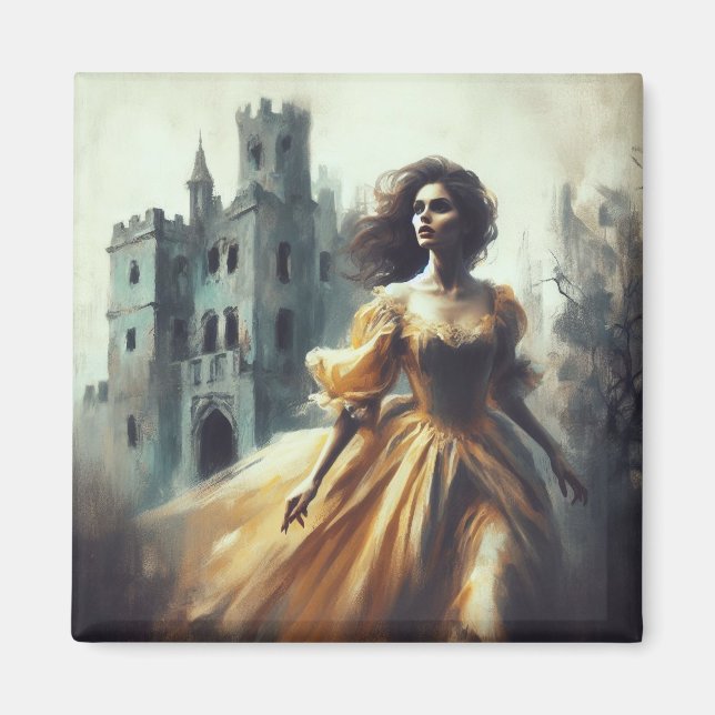 Imán Cubierta del libro gótico de romance Spooky Castle (Frente)