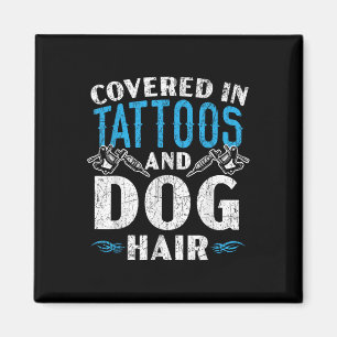 Imán Cubierta En Tatuajes Y Tatuaje De Pelo De Perro P