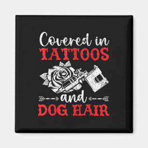 Imán Cubierta En Tatuajes Y Tatuaje De Pelo De Perro P