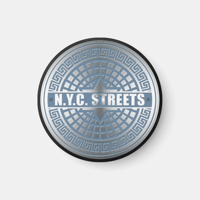 Imán Cubiertas de agujeros NYC (Frente)