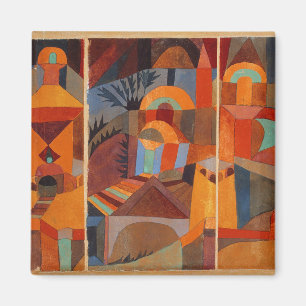 Imán Cubismo abstracto colorido Klee jardines del templ