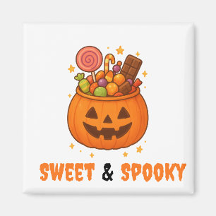 Imán Cubo de calabaza lleno de dulces - Halloween