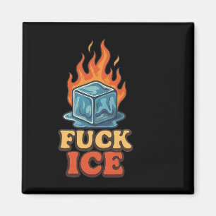 Imán Cubo De Hielo En Fuego Deportación De Protesta De
