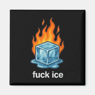 Imán Cubo de hielo lindo en llamas por la protesta de h