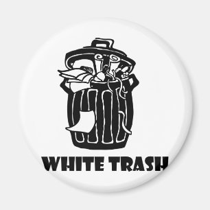 Imán Cubo de la basura de la basura blanca