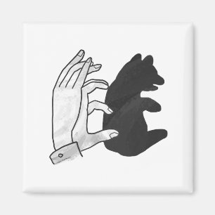 Imán Cubo de oso de silueta manual