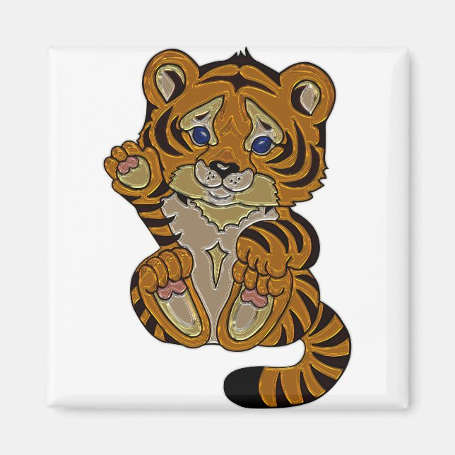 Imán Cubo de tigre (Frente)