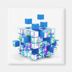 Imán cubo mágico divertido