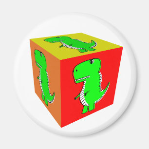 Imán Cubo Personalizado Dino Cube Art