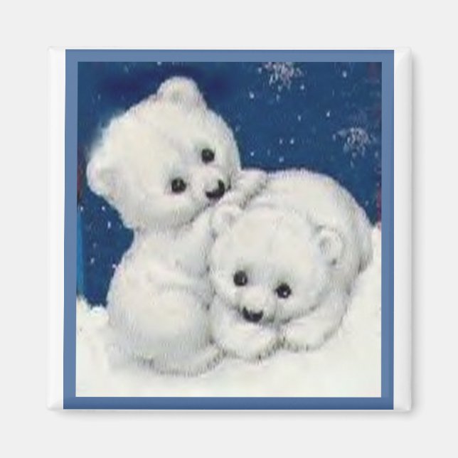 Imán Cubos de oso polar (Frente)