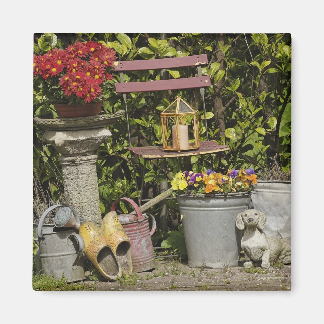 Imán Cubos, zapatos y flores, Zaanse Schans, (Frente)