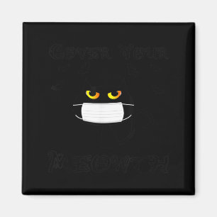 Imán Cubre Meowth Divertida Máscara de Gato Negro de Ha