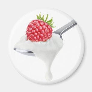 Imán Cuchara de yogur de frambuesa