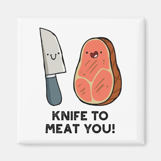 Imán Cuchillo A Carne Viernes Pun Magnet (Frente)